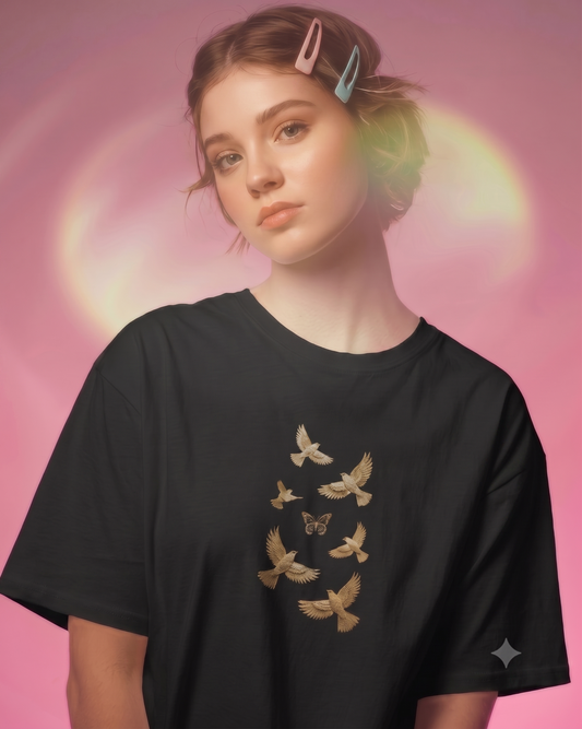 The 'Gilded Flight' Premium Women's Graphic Tee