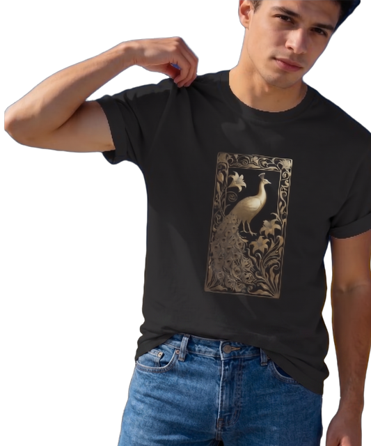 Nite Stream "Royal Golden Peacock" Unisex Graphic T-Shirt | Luxury Red Edition