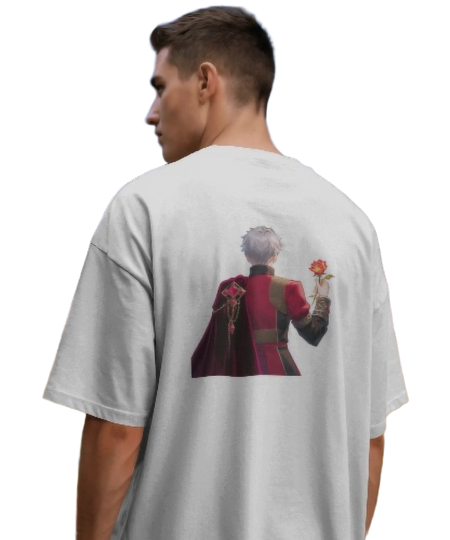 Nite Stream "Crimson Rose Prince" Anime Graphic Unisex T-Shirt | Royal Aesthetic Edition